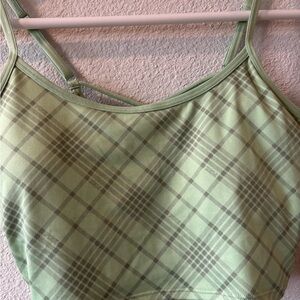 Victoria's Secret Green Plaid Sports Bra